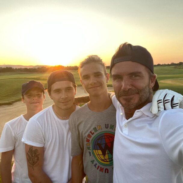 10 Facts About David Beckham Family And His 4 Children Gluwee   Beckhams Family 2 608x608 